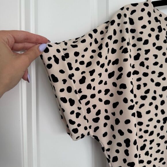 MELLODAY | Polka Dot Short Sleeve Blouse - Picture 3 of 9